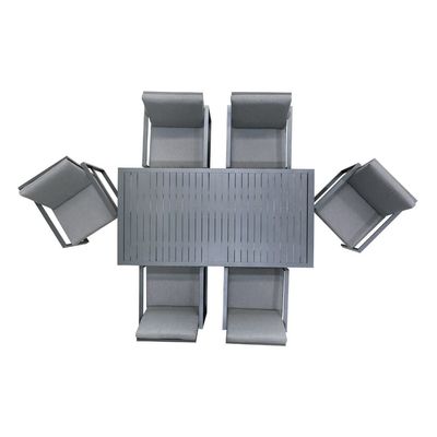 Einschließlich Postverpackung AJUNION Aluminiummetall Outdoor-Esszimmermöbel für 6 Personen