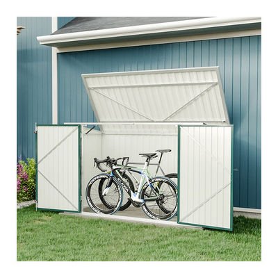 Countyard Lagerschuppen AJUNION 7ft Stahl Metall Fahrradschuppen mit verriegelbarer Tür und Lüftung