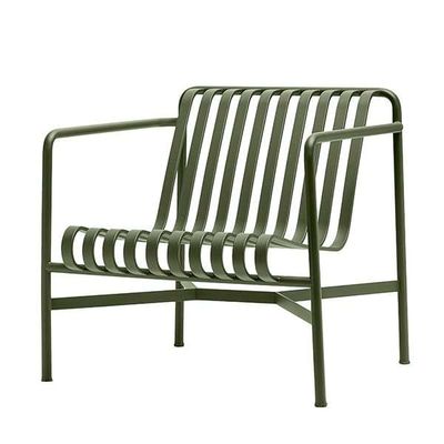 AJUNION Metall Außenmöbel Hinterhof Patio Stuhl Minimalist Stahl Lounge Stuhl für den Garten