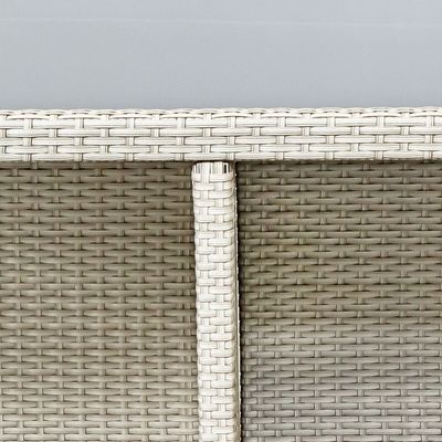 AJUNION PE Rattan Outdoor-Esszimmermöbel für 4 Sitzplätze Kompakter Gartenmöbel