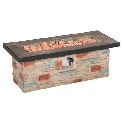 Außenhof Gartenhof Camping Propangas Feuerstelle Tisch mit Faux Ledge Stone
