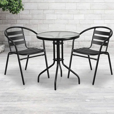 Outdoor Bistro Bar Cafe Balkon Garten Terrasse Custom Logo Stickerei oder Drucktisch