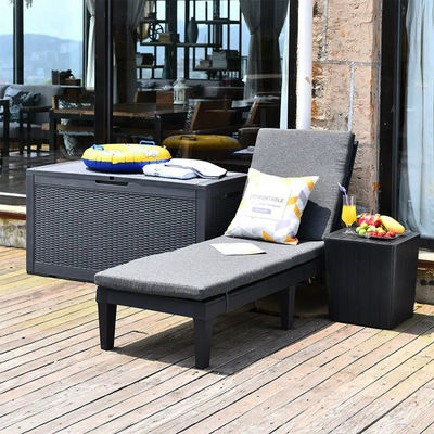 Moderne Outdoor Beach Patio Hotel Sonnenliegen Stuhl mit Kissen und stapelbarem Design