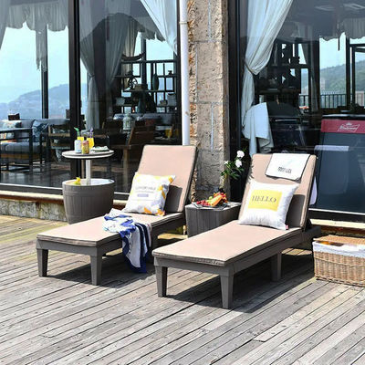 Moderne Outdoor Beach Patio Hotel Sonnenliegen Stuhl mit Kissen und stapelbarem Design
