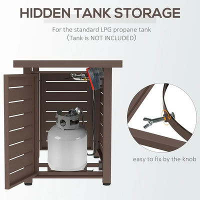 Ausgestattete Outdoor Indoor Patio Garten Rechteckige Propan Gas Feuerstelle Tisch Rauchlos