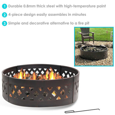 Außenterrasse Patio Hinterhof Garten Lagerfeuer Lagerfeuer Graben Ring mit Poker 360 Grad Rund