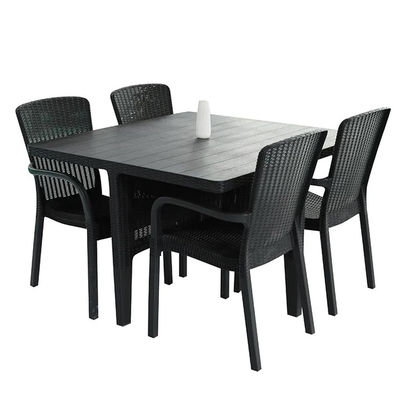 Freizeit im Freien Hochrücken stapelbarer Kunststoff-Sessel für Villa Patio Garten Kaffeeessen