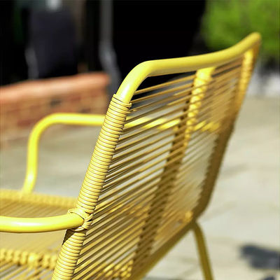 Villa AJUNION 4 Sitzplätze Metall Gartenmöbel Balkon Terrasse Set Bistro Set Stahl Garten Set