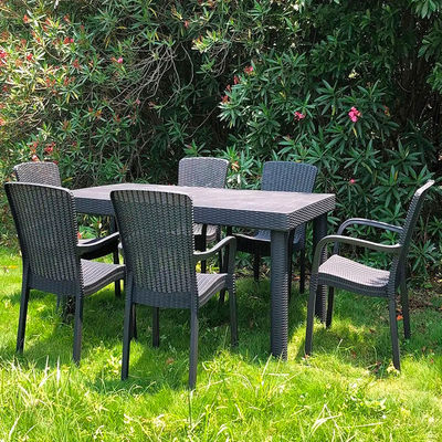 Freizeit im Freien Hochrücken stapelbarer Kunststoff-Sessel für Villa Patio Garten Kaffeeessen