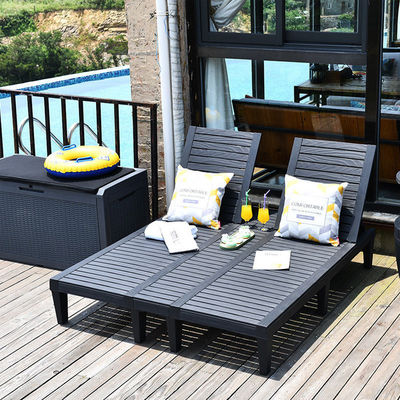 Kunststoffstapelfähiger Sonnenliegenstuhl für den Außenstrand Patio Hotel Schwimmbad