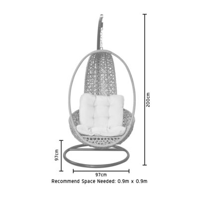 Moderner Design-Stil AJUNION Patio-Schaukeln WickerRattan Hängestuhl für Außenmöbel