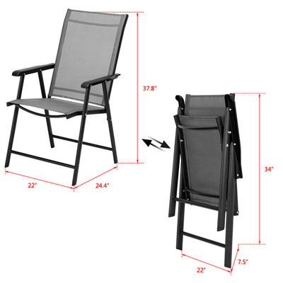 Außencafé Garten Balkon Terrasse Strand Metall Eisen Klappstuhl mit Postverpackung