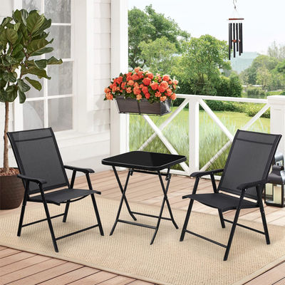 Außencafé Garten Balkon Terrasse Strand Metall Eisen Klappstuhl mit Postverpackung