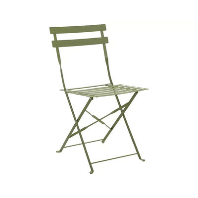 AJUNION 4 Sitzplätze Klappmetall Terrasse Set Stahl Garten Set Klapptisch und Stuhl Outdoor Bistro Set