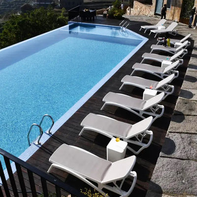 Außengarten Plastik Teslin Stapelstuhl Sonnenliegen Stuhl für Hotel Strand Terrasse