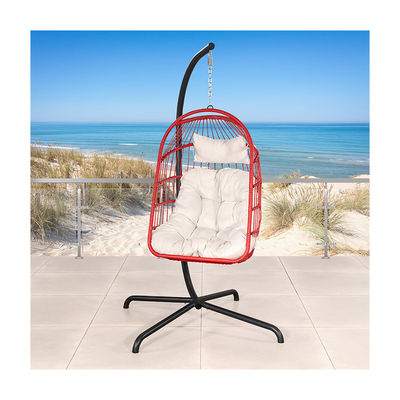 Gartenmöbel W100xL120xH198cm Patio Swing Plastik PE Rattan Eiersessel Hängestuhl