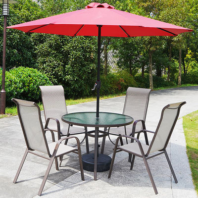Freizeit Outdoor Möbel Metall Teslin Mesh Sessel für Garten Balkon Terrasse Kaffee