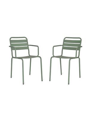 Modern Design AJUNION Metall-Stahl-Gartensitzstühle in H85 x W52 x D47cm Größe