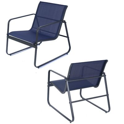 Stärke und Stil AJUNION 4 Stück Außenmöbel Stahl Metall Garten Set für Patio