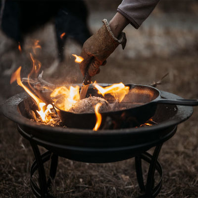Hinterhof Garten Camping Lagerfeuer Holzkohle BBQ Grill Feuergrube Schüssel mit individuellem Logo