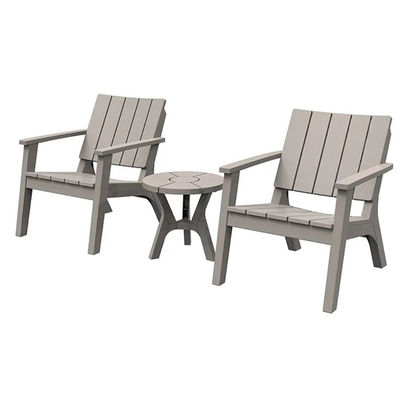 Holztisch und -stuhl aus Kunststoff für Nordische Außenpatio Garten Balkon Cafe Restaurant