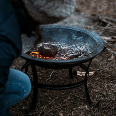 Hinterhof Garten Camping Lagerfeuer Holzkohle BBQ Grill Feuergrube Schüssel mit individuellem Logo