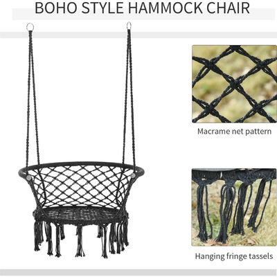 Außenmöbel Macrame Baumwollseil Hängematte Sessel Schaukeln für Innen- und Außenbereich