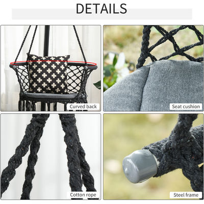 Außenmöbel Macrame Baumwollseil Hängematte Sessel Schaukeln für Innen- und Außenbereich