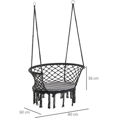 Außenmöbel Macrame Baumwollseil Hängematte Sessel Schaukeln für Innen- und Außenbereich