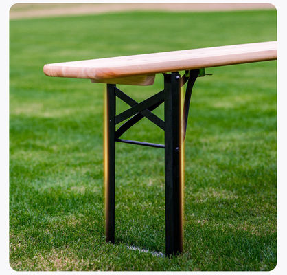 Outdoor Portable Patio Bar Massivholz Rechteck Falttisch und Bänke Stuhl Set