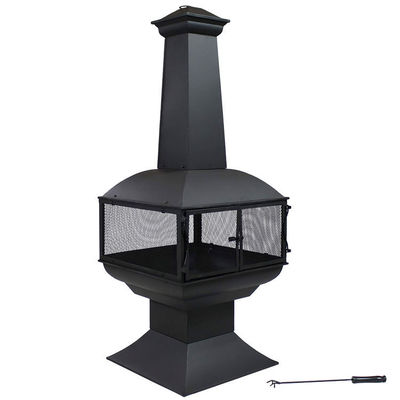 Outdoor-Patio Hinterhof Garten Camping Schwerlast Stahl Holzbrennkamin mit Poker