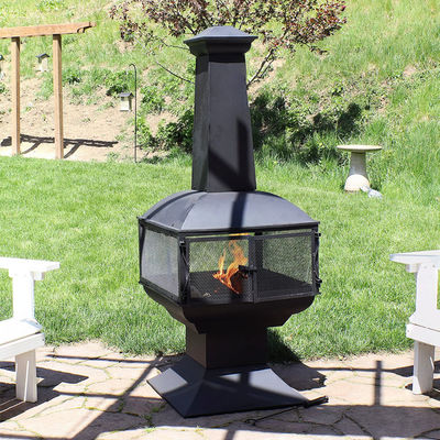 Outdoor-Patio Hinterhof Garten Camping Schwerlast Stahl Holzbrennkamin mit Poker