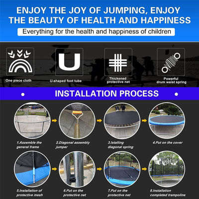 Erleben Sie die Freude beim Springen mit dem AJUNION 10ft Park Trampolin und Enclosure Net