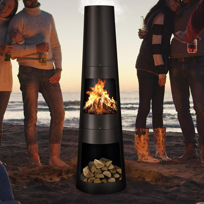 Außenterrasse Garten Camping Feuerstelle mit Poker Gusseisen Holzkohle Kamin Kamin