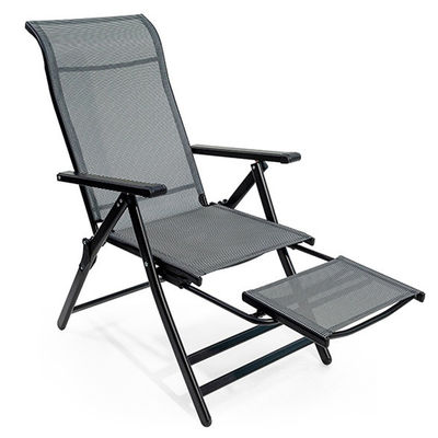 Außenraum Innenraum Fußpedal Mesh Stoff PVC Stuhl Klappschlafzimmer Stuhl für den Strand
