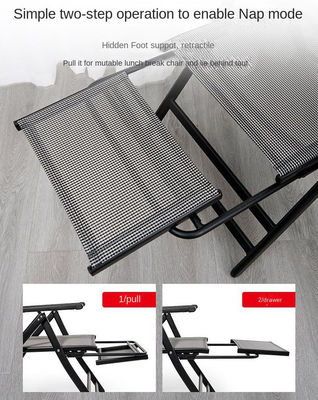 Außenraum Innenraum Fußpedal Mesh Stoff PVC Stuhl Klappschlafzimmer Stuhl für den Strand