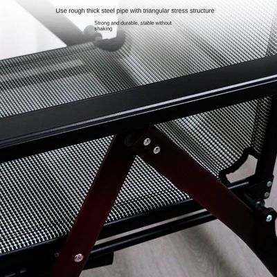 Außenraum Innenraum Fußpedal Mesh Stoff PVC Stuhl Klappschlafzimmer Stuhl für den Strand