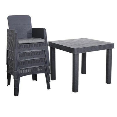 Logo Keine oder benutzerdefiniertes Logo Nordic Outdoor Stapelbare Plastik-Tisch und Stuhl Set