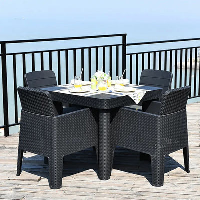 Logo Keine oder benutzerdefiniertes Logo Nordic Outdoor Stapelbare Plastik-Tisch und Stuhl Set