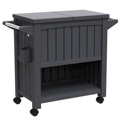 Traditionelles Design 3-in-1 Portable Outdoor Ice Cooler Trolley mit vier Rädern