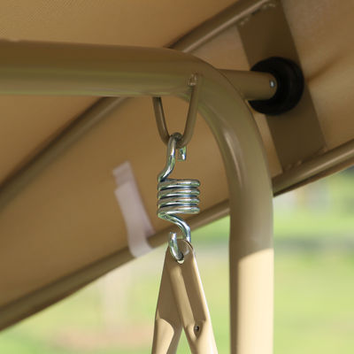Modern Design AJUNION 3 Sitzplätze Außenraum Metallrahmen Terrasse Schaukeln Couch Schwingbett Stuhl