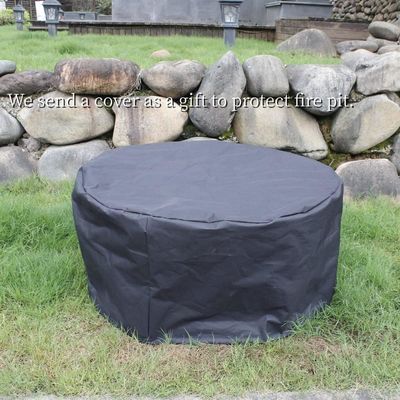Moderne Außenkamine AJUNION 36 Zoll Metall Runde Holzbrennkamine mit 2 Grills