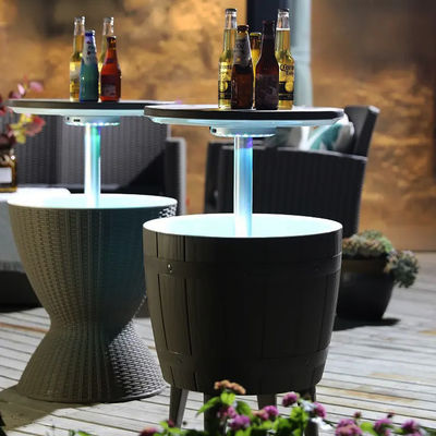 48.5*48.5*57.5cm Custom Logo Eiskühler Lift Top Kaffee Wein Bier Tisch für Outdoor Camping