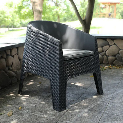 Außengartenstuhl Kunststoffstapelfähiger Kaffee Esszimmer Armstuhl Villa Patio Sessel