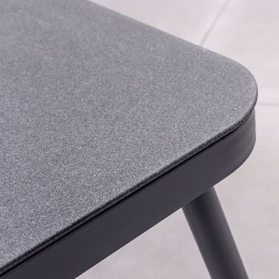 Aluminiumrahmen AJUNION Seilwebe Gartenmöbel Wohnzimmer Sofa Set mit HPL Tischplatte