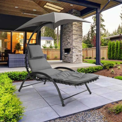 Outdoor Metallgewebe Strand Terrasse Garten Hängematten Schaukelstuhl mit Baldachin 118*171*165 cm