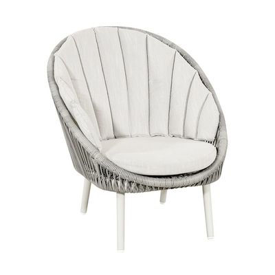 Seilwebe Garten Balkon Möbel 3 Stück Aluminium Lounge Set mit Seitentisch von AJUNION