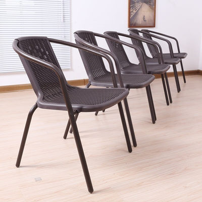Hotel Garten Balkon Strand Stackbare Sessel Gewebter PE Rattan Wicker Esszessel
