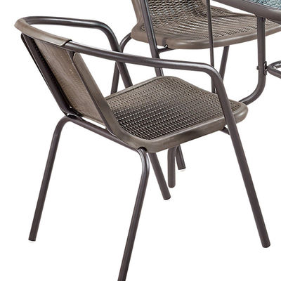 Hotel Garten Balkon Strand Stackbare Sessel Gewebter PE Rattan Wicker Esszessel