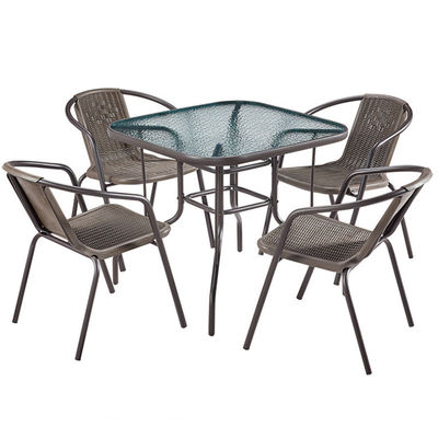Hotel Garten Balkon Strand Stackbare Sessel Gewebter PE Rattan Wicker Esszessel